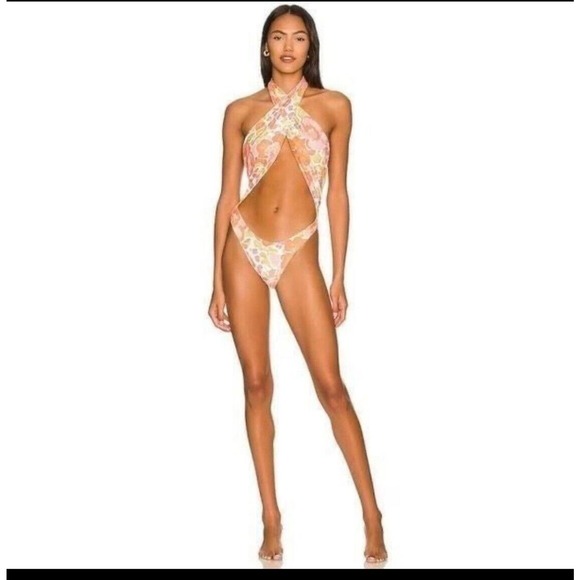 Stone Fox Swim $200 NWT X-Large Azalea Bloom One Piece Swim Free People - Picture 4 of 14